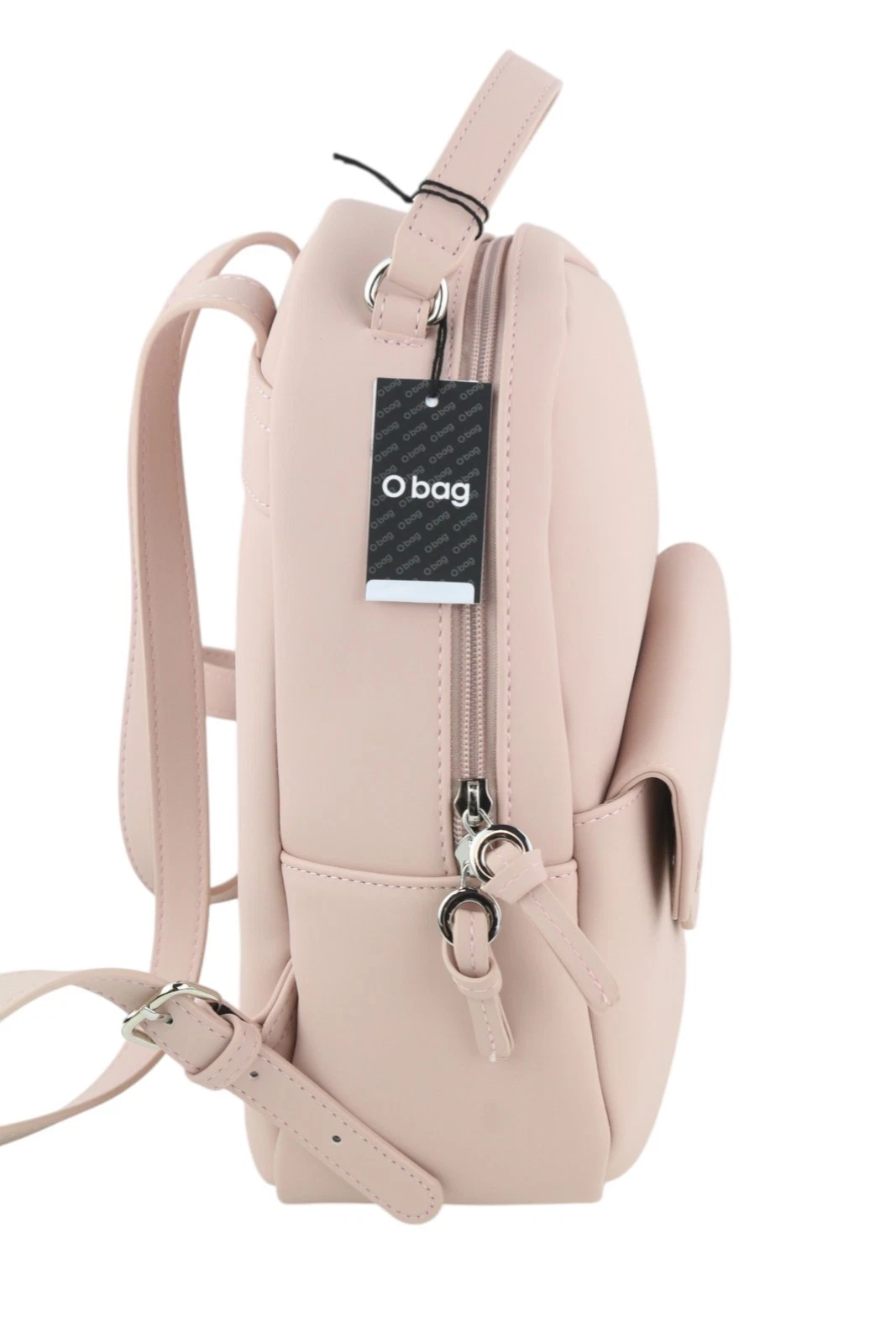 O BAG Sofia Ladies Bag OS Light Pink Double Handbag With Zipper Logo - O Bag