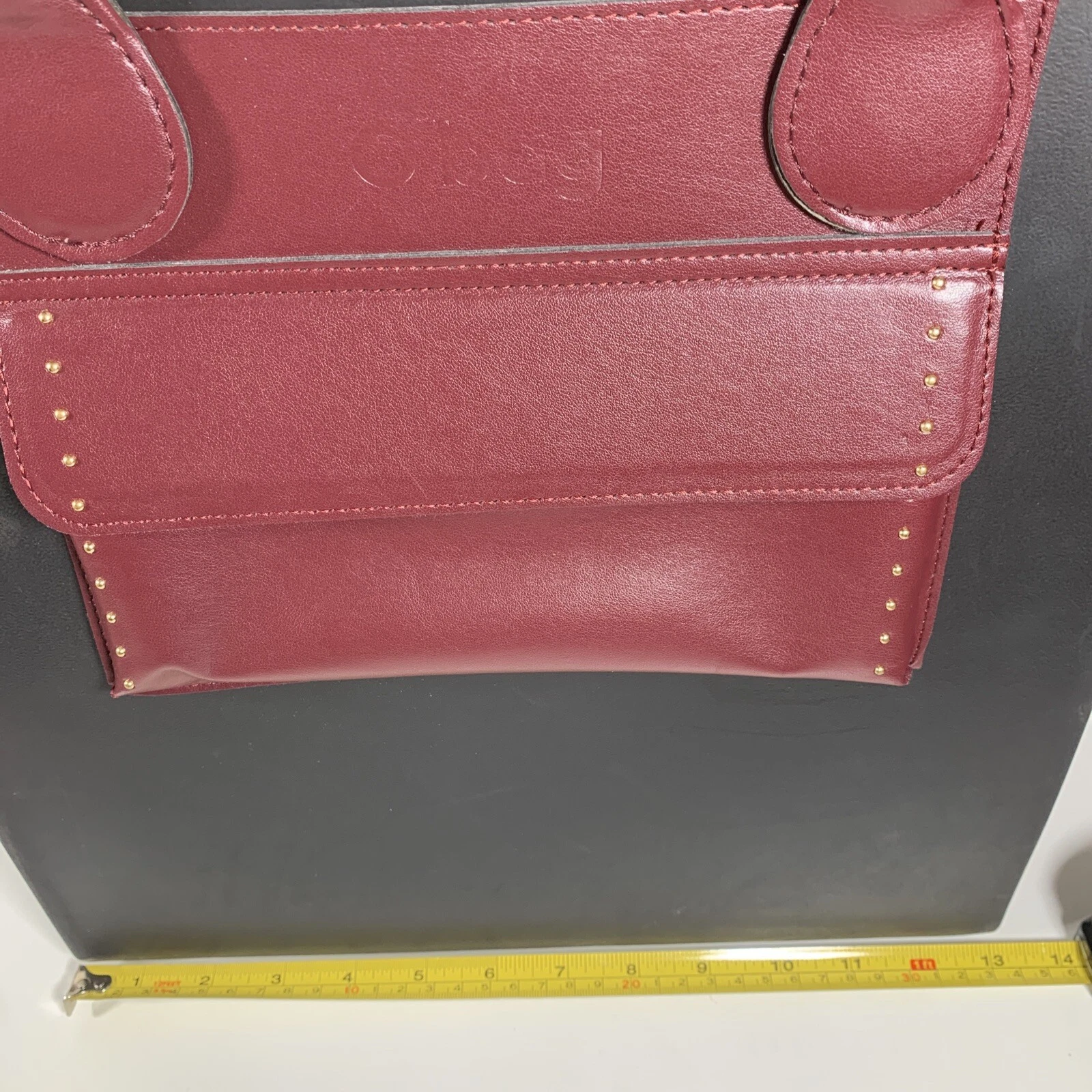 oBag Classic Black/Plum Purple Handles Large Bag Tote Italy AS-IS O Bag - O Bag