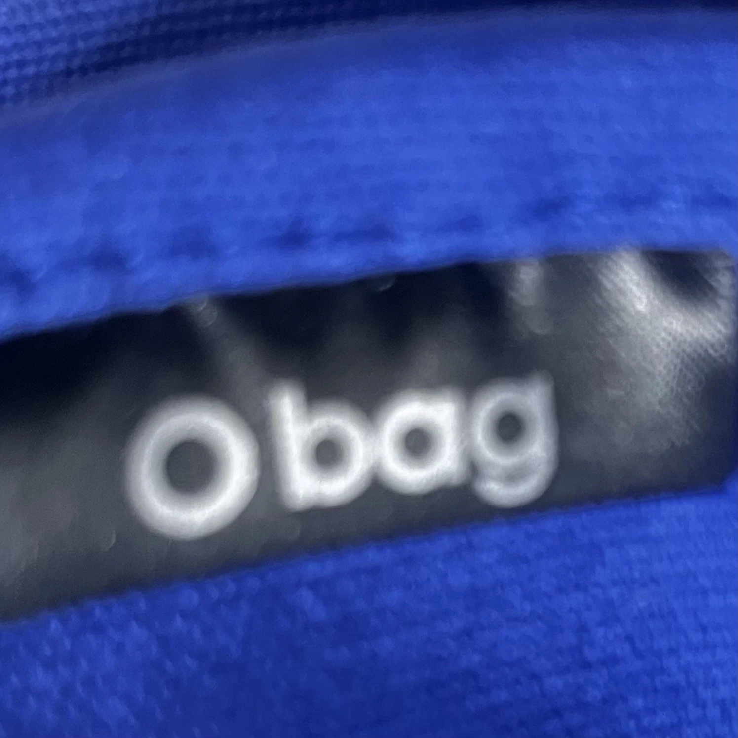 O bag Classic White Shell Blue Handles Liner Whipstitch Strap Modular Italy - O Bag