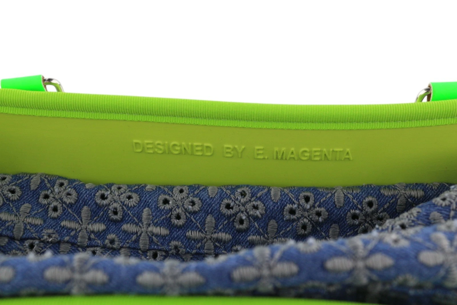 O Bag Armenia Women's Bag OS Neon Green Inner Double Handle Tote Bag Logo - O Bag