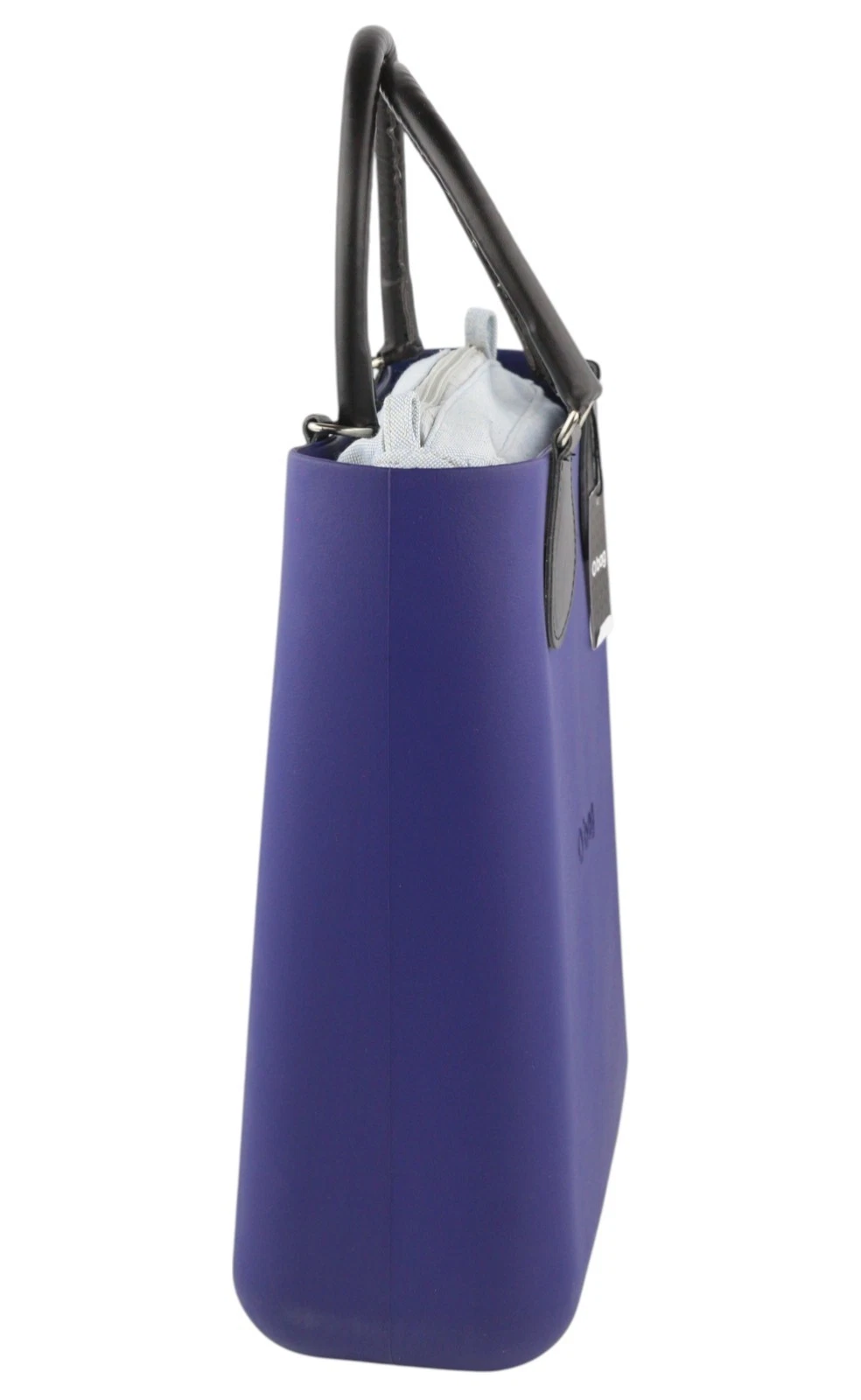 O Bag Chic Women's Bag OS Blue Twin Handles Inner Mini Square Tote Logo - O Bag