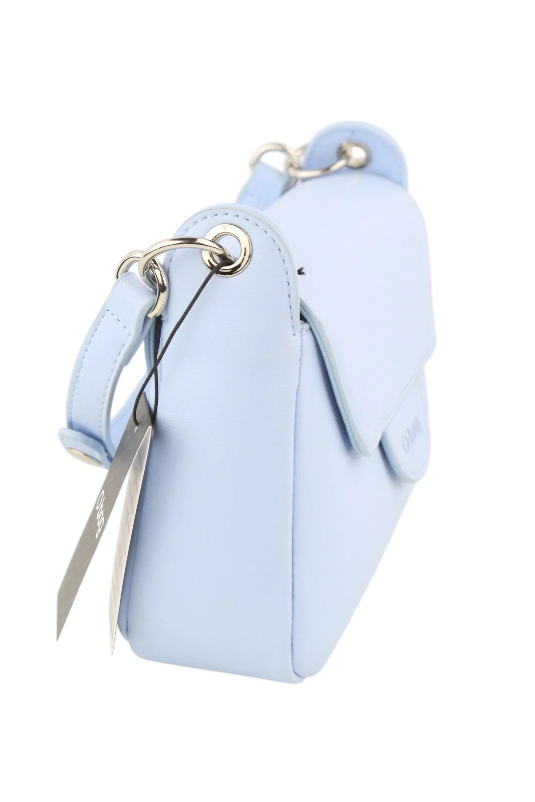 O Bag With Patina Women's Bag OS Light Blue Padded Logo Square Shoulder Bag - O Bag