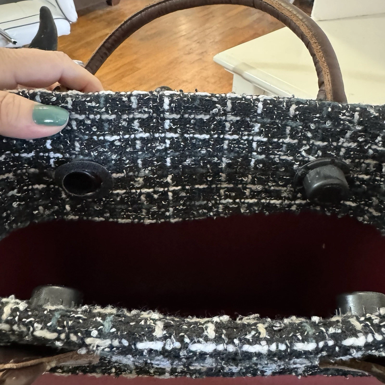 Red O Bag Shoulder Bag Double Handle Waterproof Purse Durable See Pics - O Bag