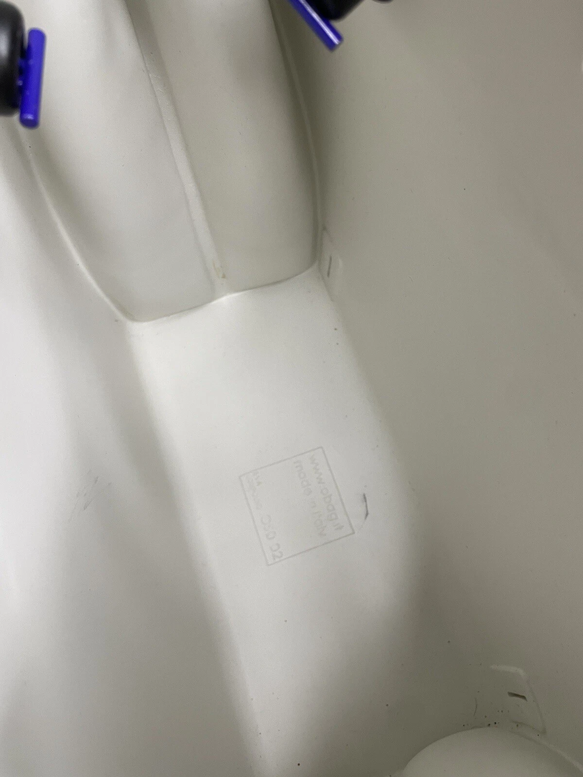 OBag Rubber White Tote Bag Handbag Double Chain Handles Classic Iconic - O Bag