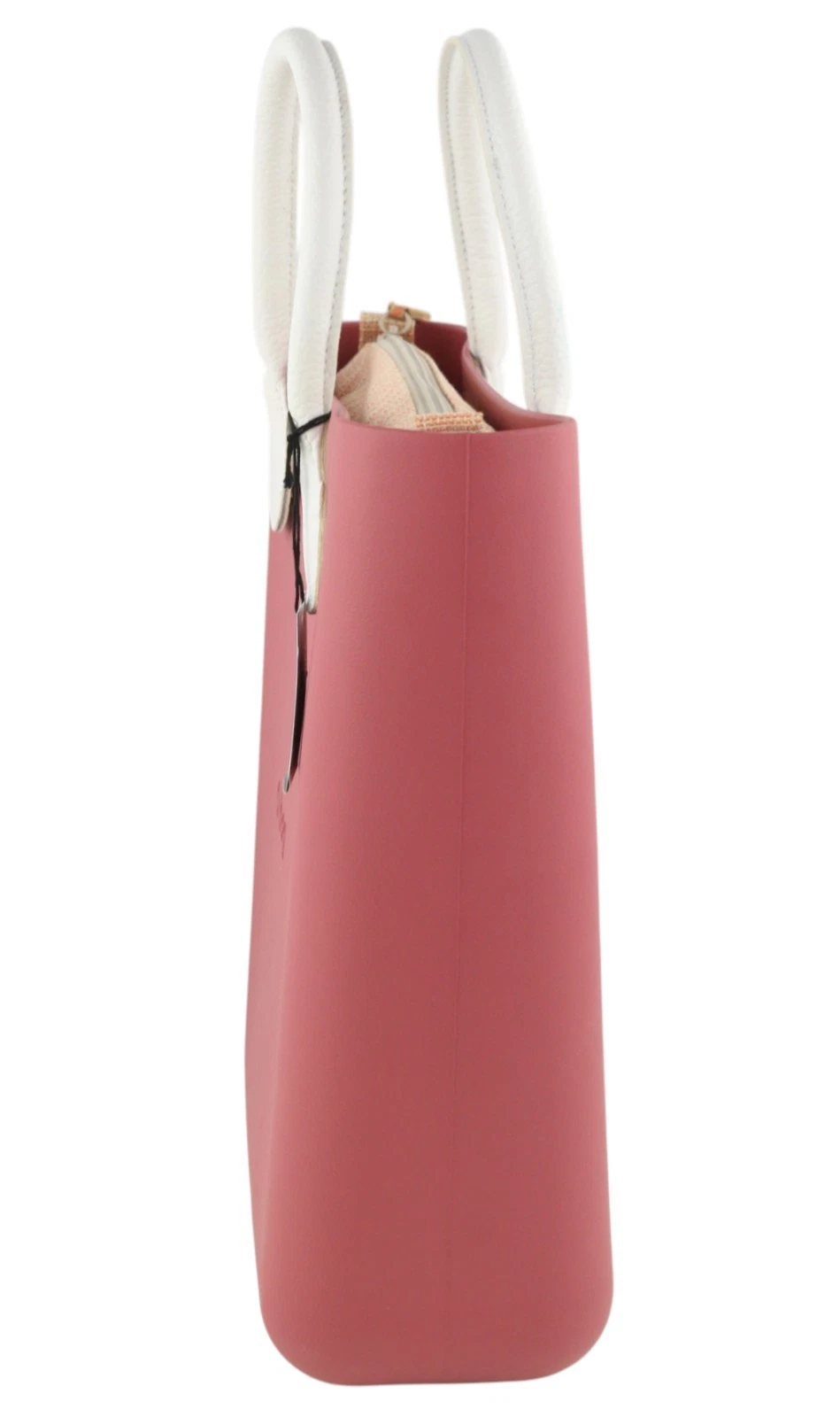 O Bag Chic Women's Bag OS Pink Double Handles Inner Mini Square Tote Logo - O Bag