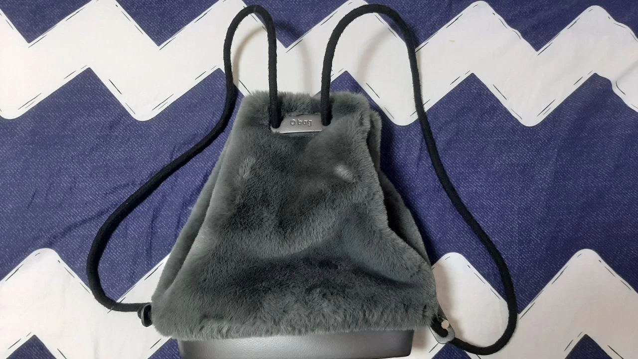 O Bag Backpack Grey Blue (OBAGB413 FAS09 041) Made In Italy Rare Bag Y2K - O Bag