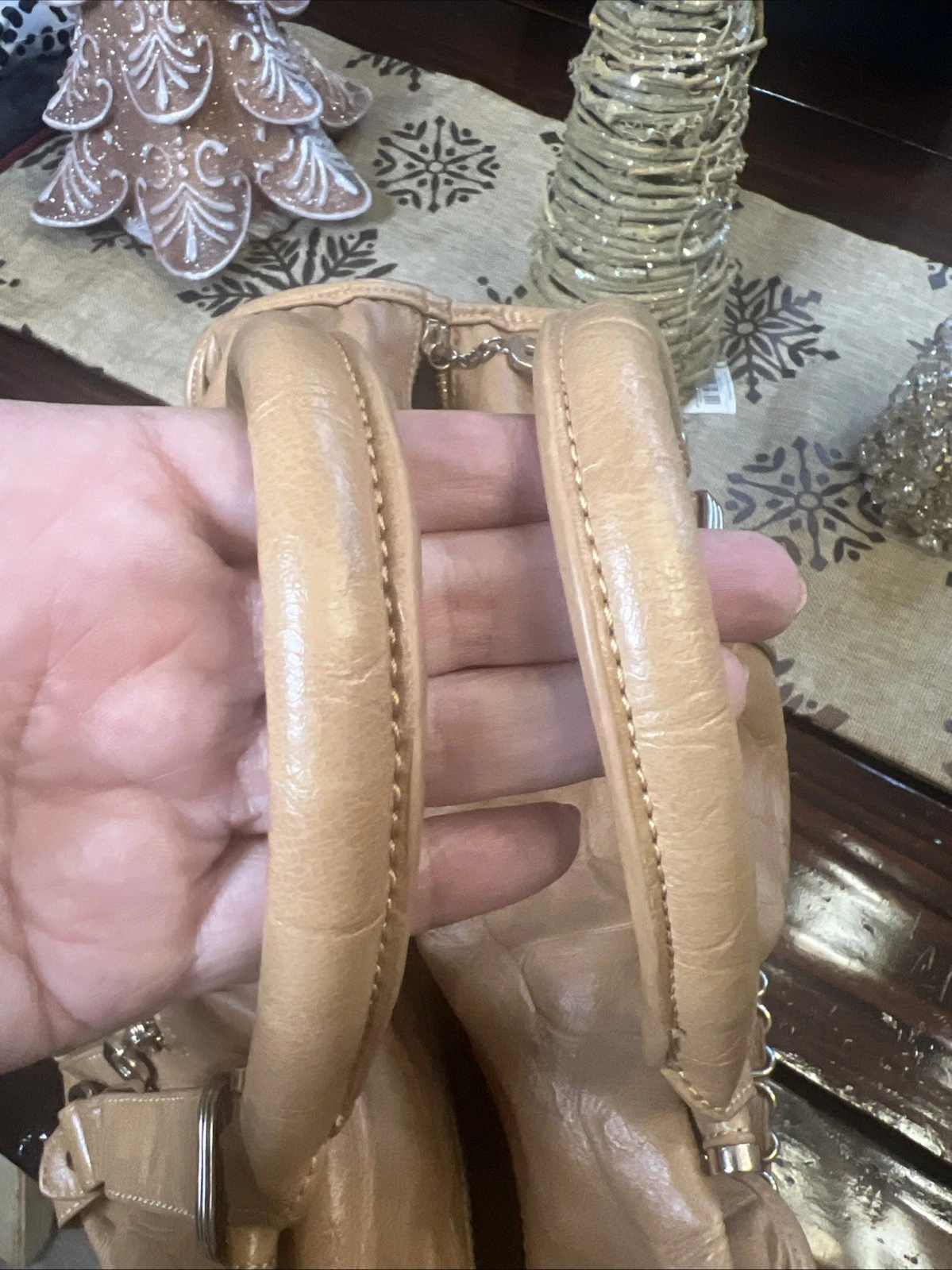 “O BAG “ ITALIAN MADE BAG Croc Embossed Buckle Style Handbag Shoulder Bag - O Bag