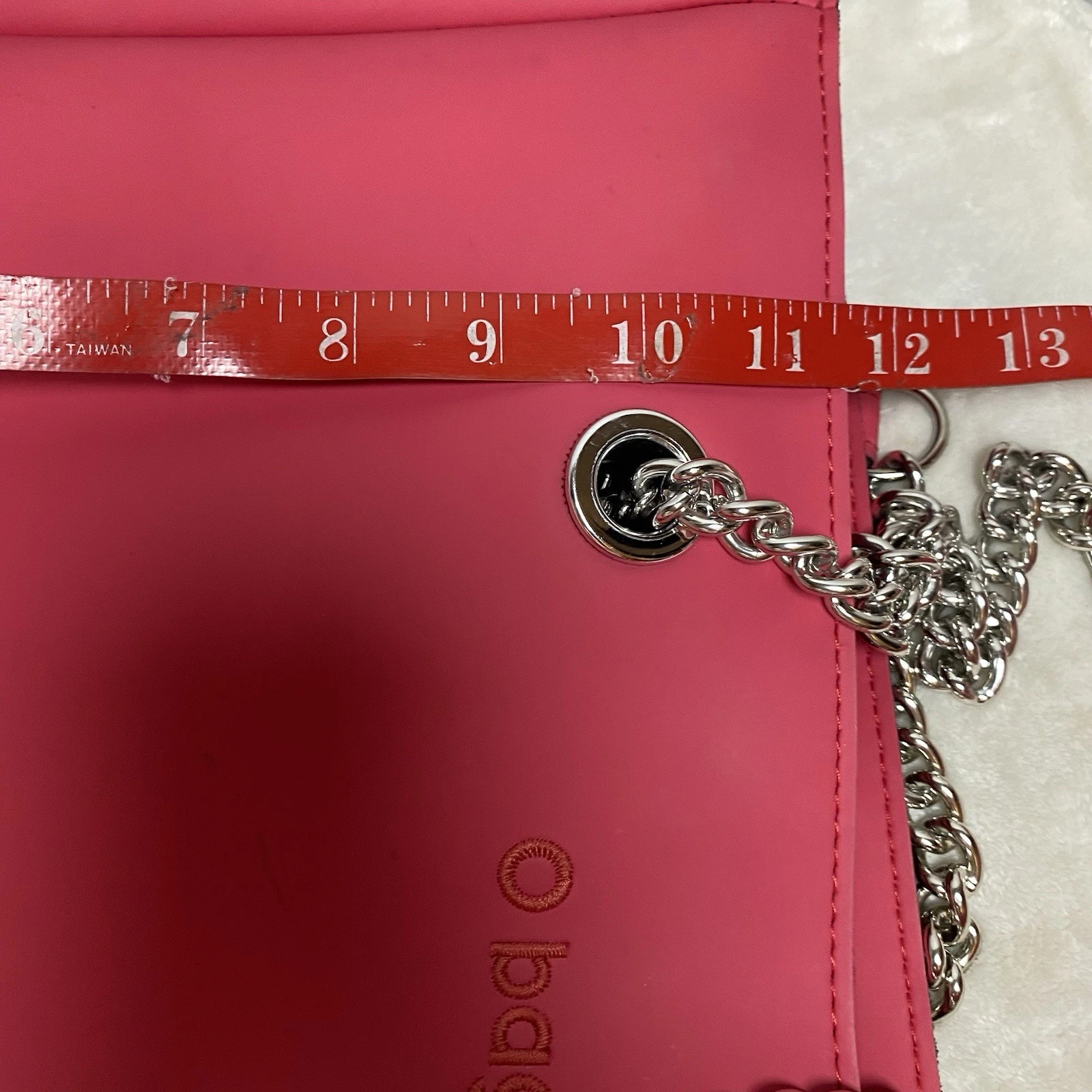 O Bag Unique Soft Melville Amarato Tote Bag Large Pink Chain Handles - O Bag