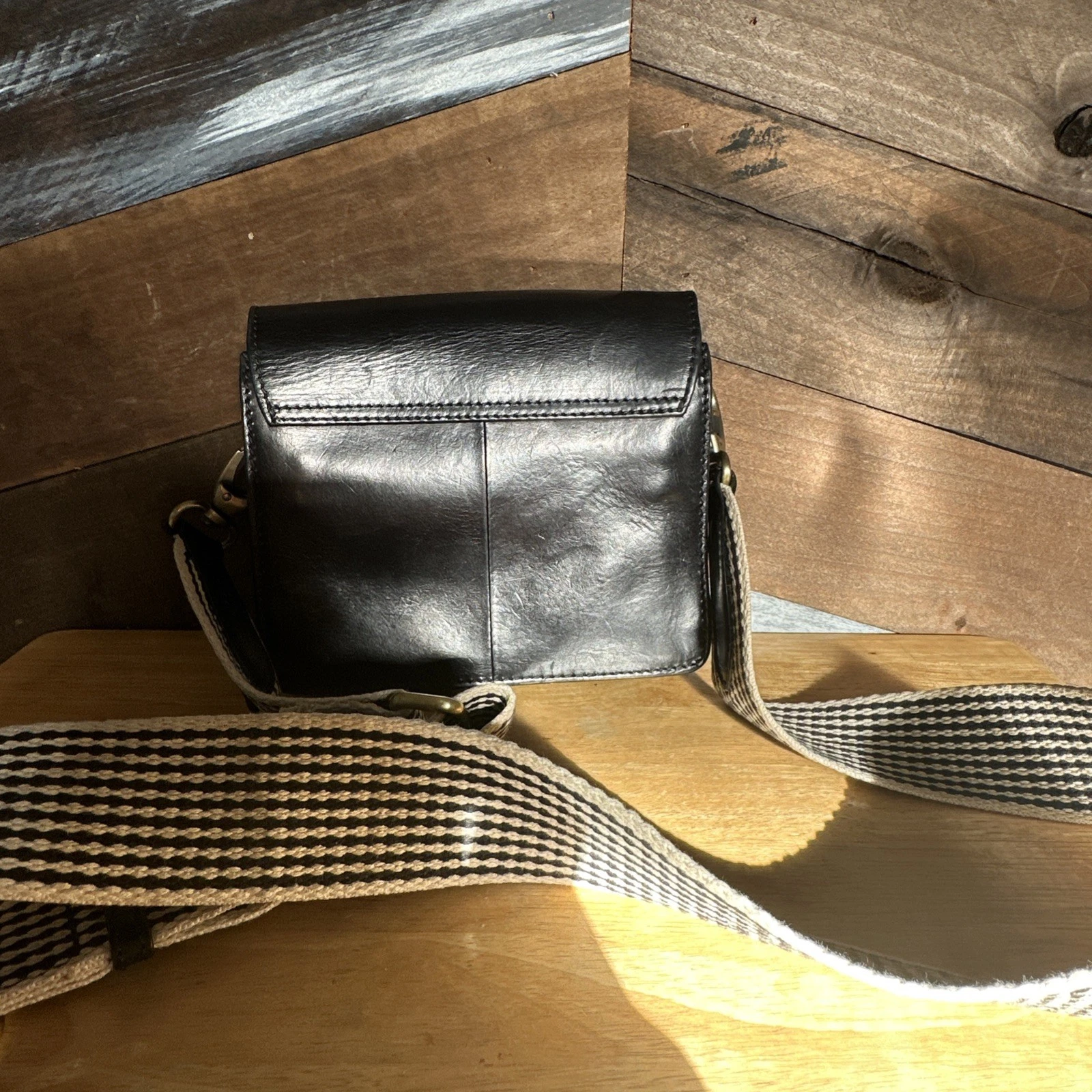 O my Bag Amsterdam Vegan Leather Audrey Mini Black Crossbody Purse - O Bag