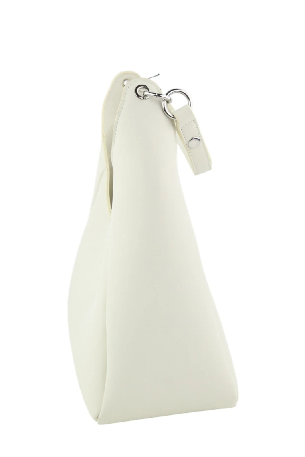 O Bag Ginevra Women Bag OS White Lined Hobo Crossbody Magnetic Closure Casual - O Bag