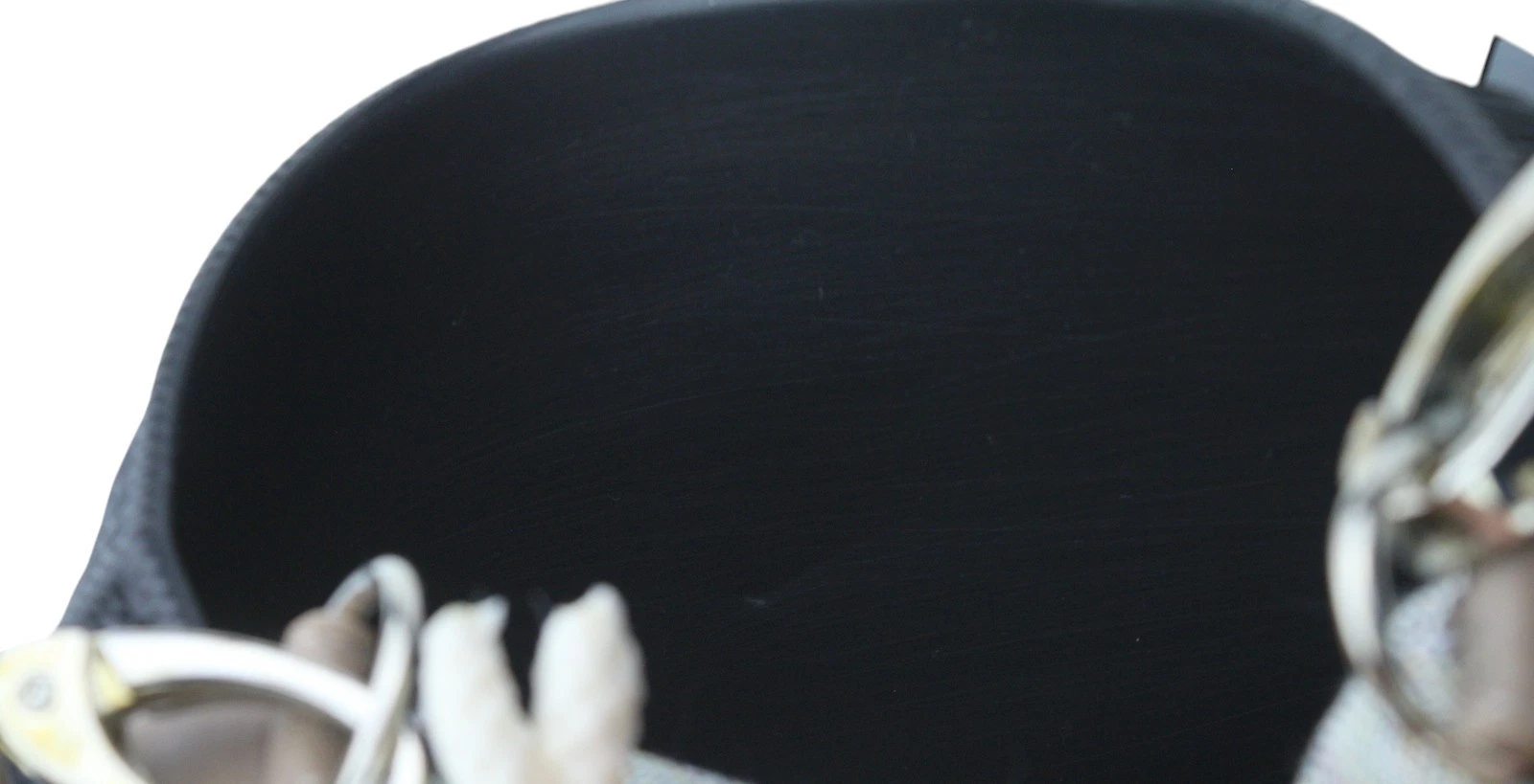 O Bag Swing Women's Bag OS Black Textured Silicone Half Moon Inner Crossbody - O Bag