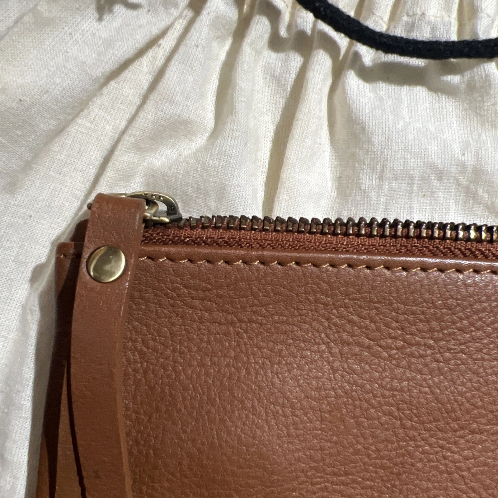 O My Bag Amsterdam Large Clutch Brown Cognac Classic Leather Wristlet Bag Wallet - O Bag