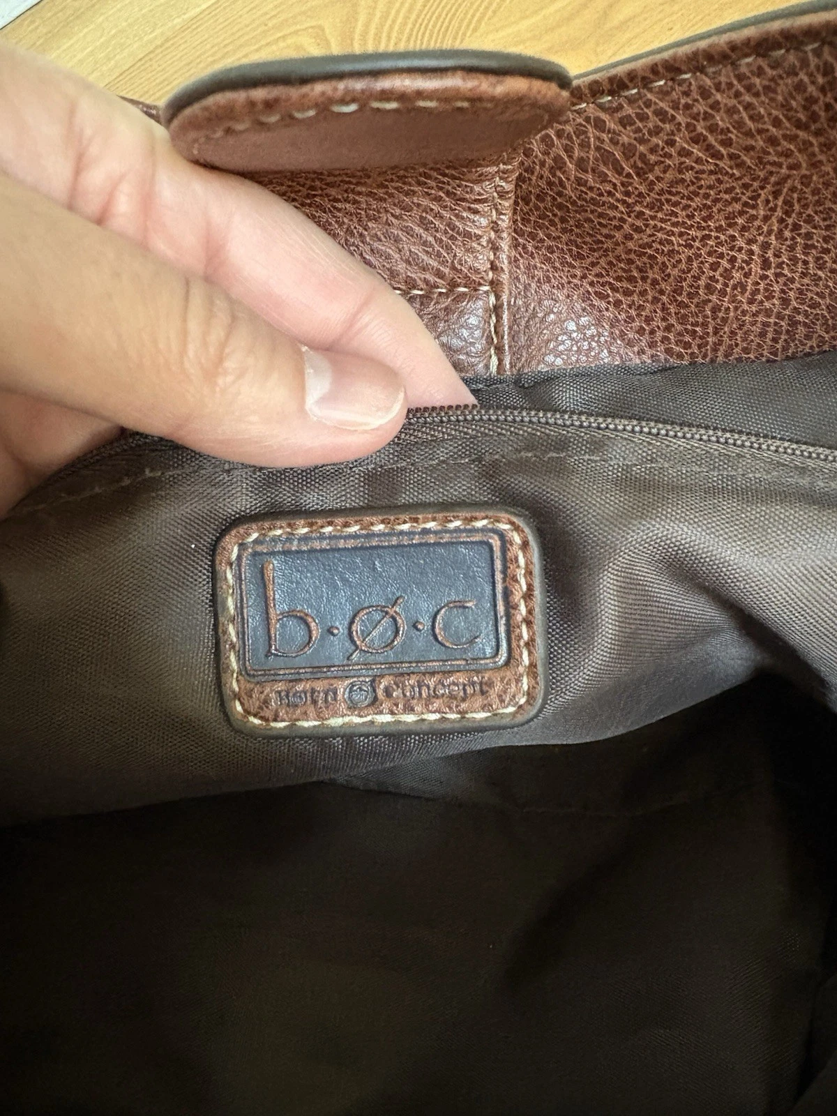 b.o.c. Tan and Olive Shoulder Bag - O Bag